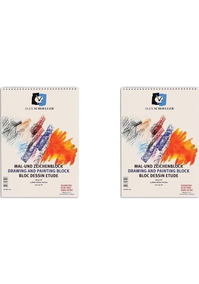 Alex Schoeller Resim Defteri 25X35 Spiralli 165 Gr 15 Yaprak Alx- N11.421