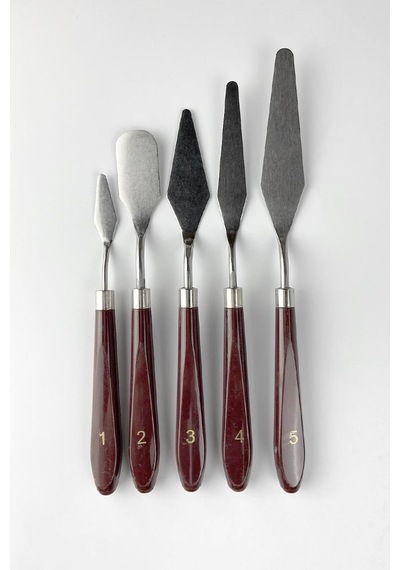 Metal Spatula Set 5'li Kahverengi