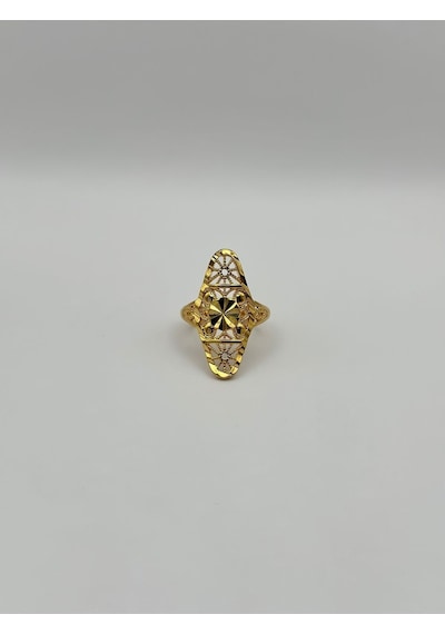 Arnes Jewelry Çelik 22 Ayar Altın Kaplama Ayarlanabilir Yüzük Ar502nes Gold