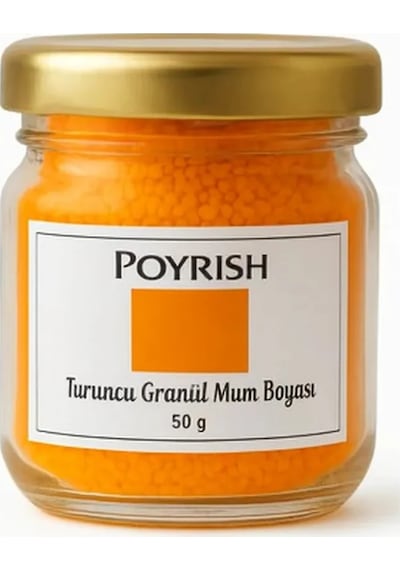 Turuncu Granül Mum Boyası 50 Gr Renksiz
