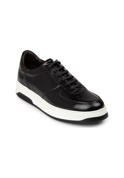 Deery Erkek Hakiki Deri Siyah Sneaker Ayakkabı - 01965msyhe09 Siyah