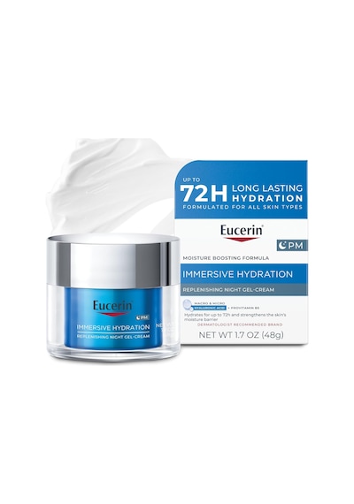 Eucerin Hyaluronik Asitli Sürükleyici Nemlendirici Jel Krem, Ultra Hafif Yüz Nemlendirici İnce Çizgileri Ve Kırışıklıkları Düzeltir, 1.7 Oz Kavanoz