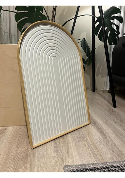 Cıgılwood Whıte Belt Ahşap Bohem Tablo Naturel Çerçeve