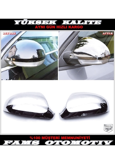 Vw Passat B6 Krom Ayna Kapağı 2 Prç. 2005-2011 Arası P.çelik