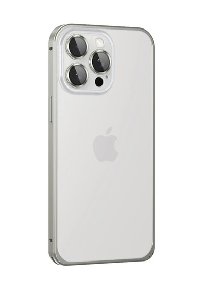 Joko Apple İphone 15 Pro Metal Bumper Mat Kapak - Gri 0.2M-Çok Renkli