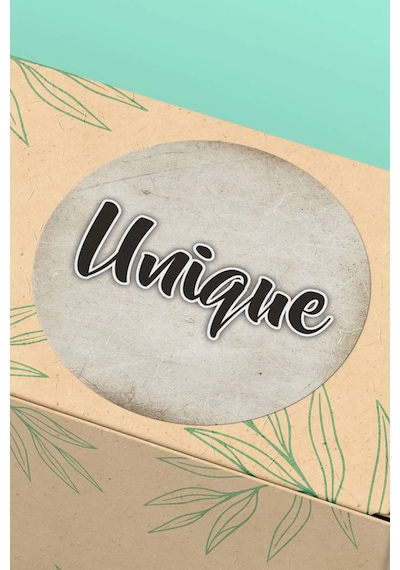 Unique Gri Eskitme Sticker 3x3cm St2354 Çok Renkli