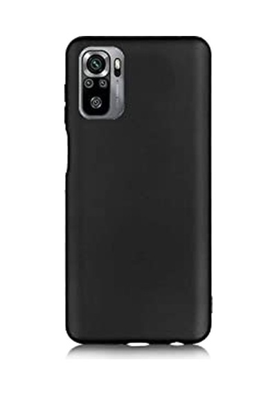 Ayrex Xiaomi Redmi Note 10s İle Uyumlu Kapak Mat Siyah Silikon Lux Kılıf