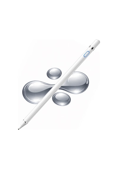 Samsung Uyumlu Galaxy A7 Lite T220 Şarjlı Aktif Stylus Kalem Hassas Uç Not Alma & Çizim İçin Beyaz