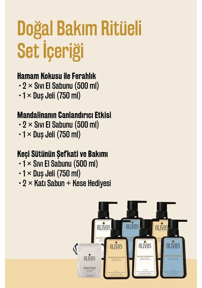 %100 Doğal Zeytinyağlı Hamam Mandalina Keçi Sütü Sıvı El Sabun &