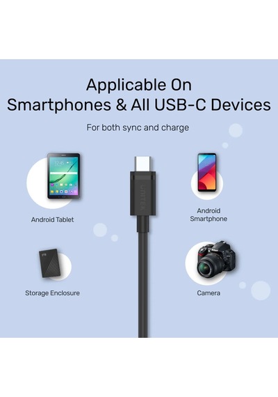 Unıtek Usb3.0 Type-c To Usb-a Şarj Kablosu 1.5mt 5gbps C14103bk-1.5m