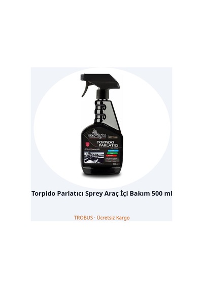 Trobus Torpido Parlatıcı Sprey Araç İçi Bakım 500 Ml