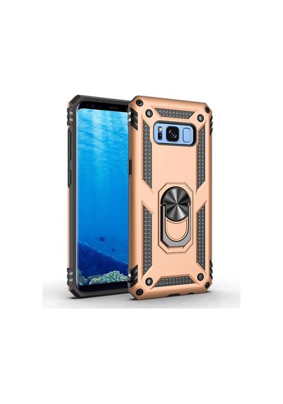 Zore Galaxy Uyumlu S8 Kılıf Vega Kapak - Gold Gold