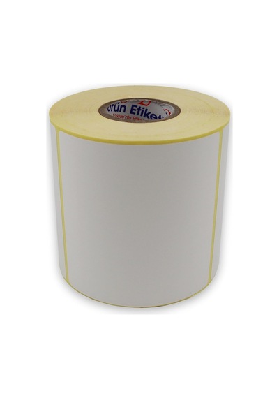 Kargo Etiketi Eko Termal Etiket 100mm X 100mm Ruloda 500 Adet 40mm Kuka Çapında Direk Termal Transfer Etiketi 1
