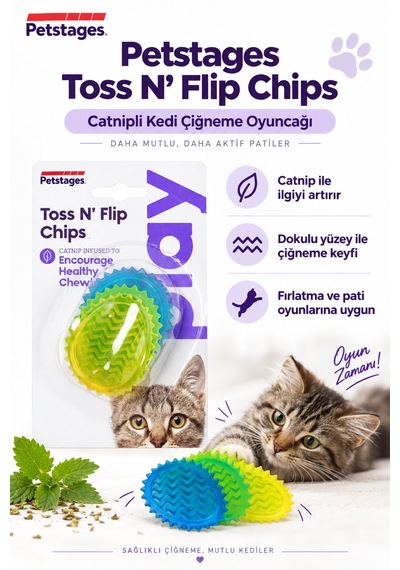 Petstages Toss N' Flip Chips Kedi Çiğneme Oyuncağı