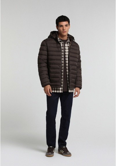 Colin's Colins Slim Fit Kapüşonlu Fermuarlı Astarlı Erkek Kahverengi Mont Cl1082935 Q1.v1 Brw