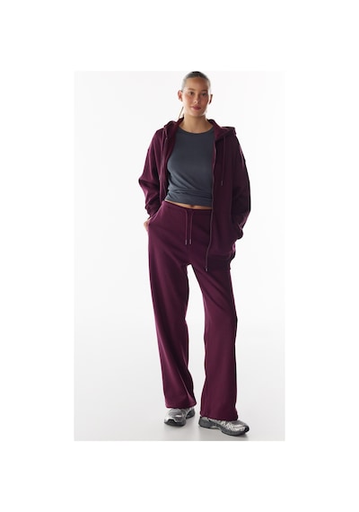 Penti Bordo Full Fermuarlı Şardonlu Active Uzun Kollu Sweatshirt