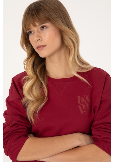 U.s. Polo Assn. Kadın Sweatshirt 50307787-vr104 Koyu Frambuaz/dark Raspberry