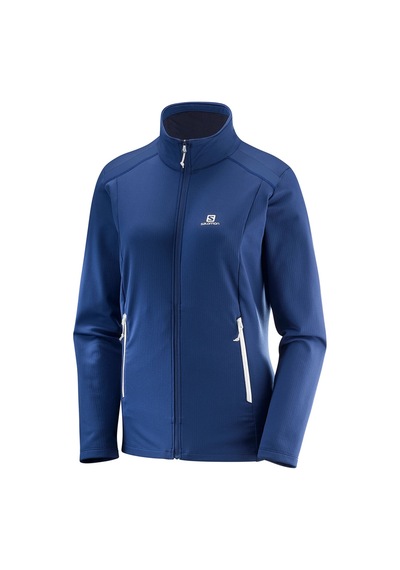 Salomon Discovery Lt Fz W Fermuarlı Kadın Outdoor Koşu Ceket L403 Mavi Mavi