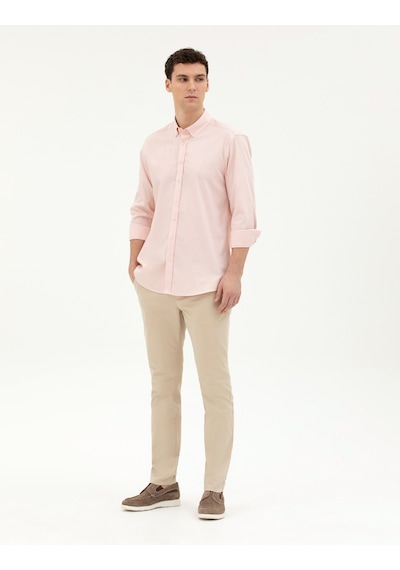 Pierre Cardin Erkek Açık Pembe Gömlek Desenli 50284872-vr078 Açık Pembe