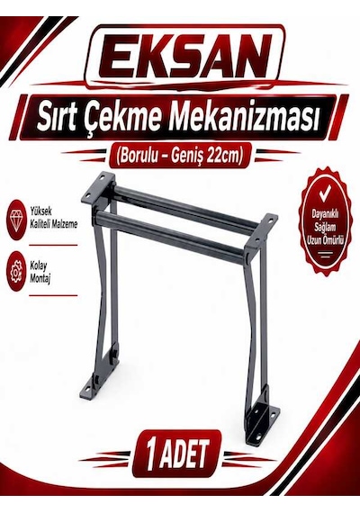 Sırt Çekme Mekanizması Borulu 22 Cm 1 Adettir Siyah