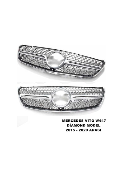 Vito W447 Diamond Ön Panjur Piano Black & Krom Şeritli 2014-2019
