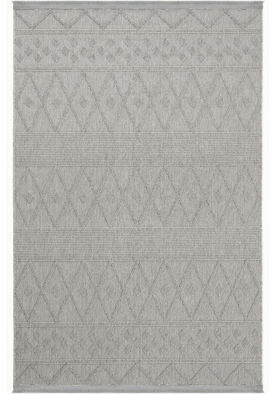Seyran Loopy 620 Gri Halı Ince Mutfak Kilim Salon Kesme Halı Yolluk Gri