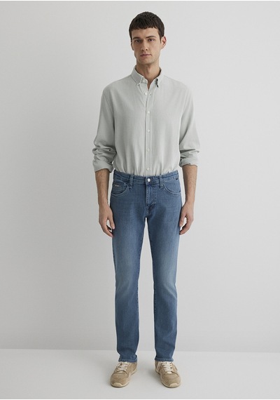 Mavi - Jake Premium Blue Puslu İndigo Mavisi Jean Pantolon 0042287839 Gece Mavisi