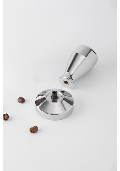 Komple Çelik 58 Mm Espresso Makinesi Tamperi Barista Ekipmanı Mt138 Gümüş