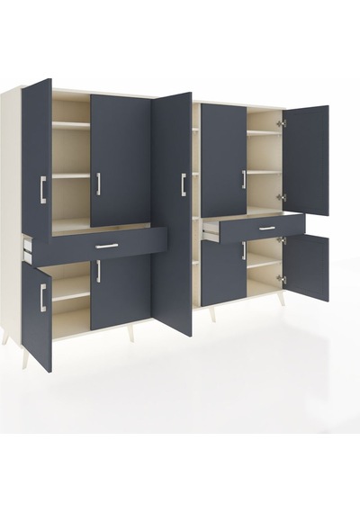 Hyperion Dolap 12 Raflı 2 Çekmeceli 8 Kapaklı 220x44x163 Aytaşı-a Aytaşı-antrasit Hyperion Dolap 12 Raflı 2 Çekmeceli 8 Kapaklı 220x44x163 Aytaşı-a Aytaşı-antrasit