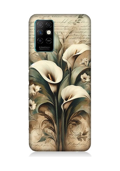 İnfinix Note 8i Uyumlu Zambakların Sessiz Zarafeti Desenli Silikon Kılıf Çok Renkli