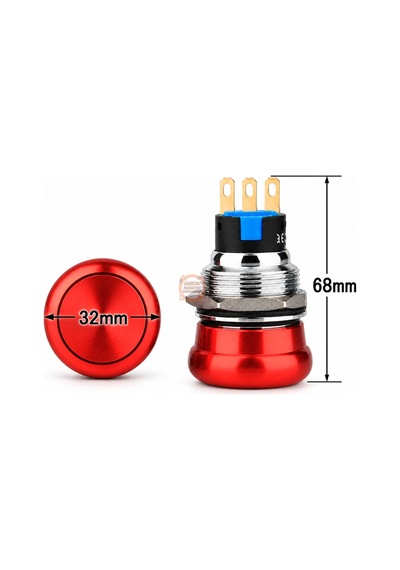 Acil Stop Butonu 19mm Metal D96 1no/1nc Bas-çevir Panel Tipi