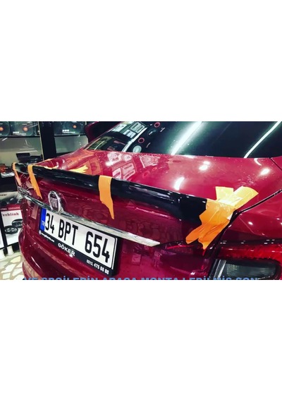 Fiat Egea Spoiler - Spoyler 2015 - 2021 Piano Black Siyah Boyalı