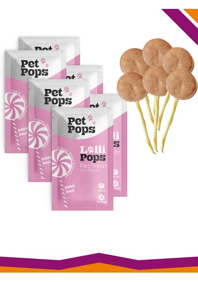 Lollipops Tavuk Ciğeri Kefir 6'lı Kedi Köpek Ödül Lolipopu