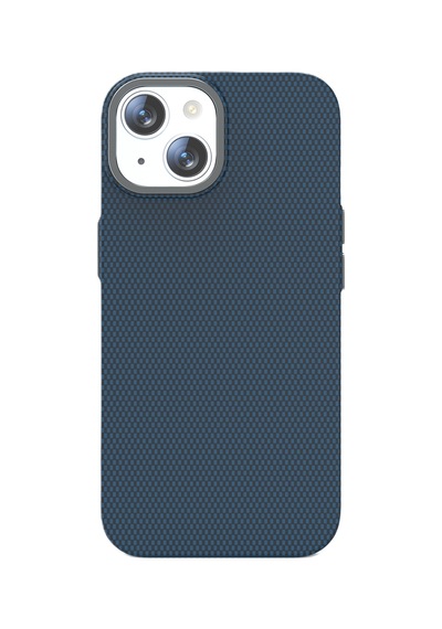 Piili Apple iPhone Uyumlu 15 Kevlar Serisi Magsafe Kılıf Lacivert