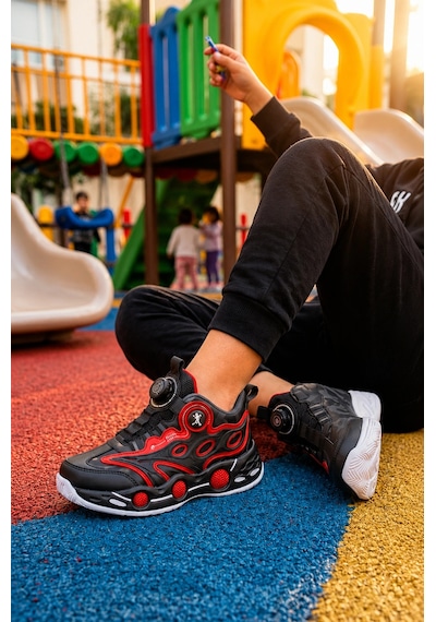 Ht Hotin Rush Çocuk Günlük Işıklı Spor Ayakkabı Pratik Bağlama Detaylı Sneaker - Kırmızı-siyah Kırmızı - Siyah Ht Hotin Rush Çocuk Günlük Işıklı Spor Ayakkabı Pratik Bağlama Detaylı Sneaker - Kırmızı-siyah Kırmızı - Siyah