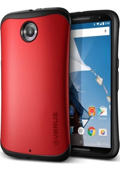 Verus Nexus 6 İle Uyumlu Case Thor Series Kılıf Hard Drop Crimson Red