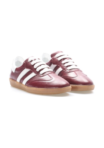 Fast Step Hakiki Deri Kadın Casual Ayakkabı 182za2324 BORDO BEYAZ Bordo - Beyaz