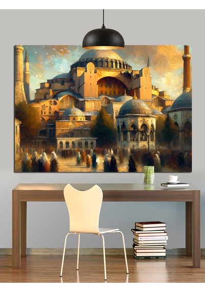 Ayasofya Cami Dekoratif Kanvas - Mdf Ahşap Tablo