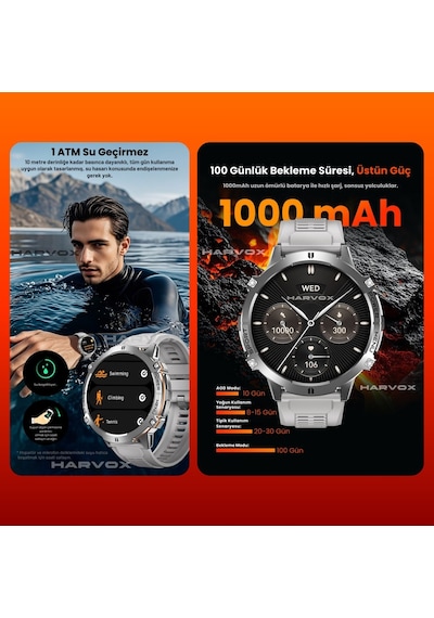 Harvox Watch X2 Pro Akıllı Saat Apple İphone Ve Android Tüm Telefonlara Uyumlu Siyah
