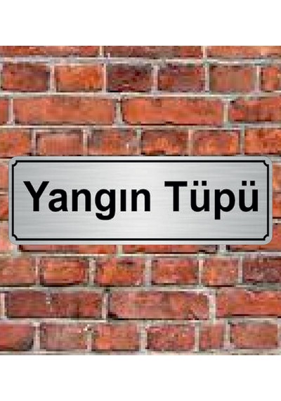 10X20 Cm Yangın Tüpü Yazılı Metal Yönlendirme Levhası