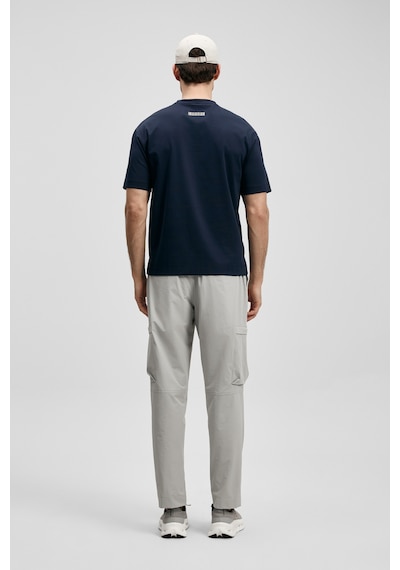 Lufian Carl Modern Grafik T- Shirt Lacivert Lacivert 111020285100200