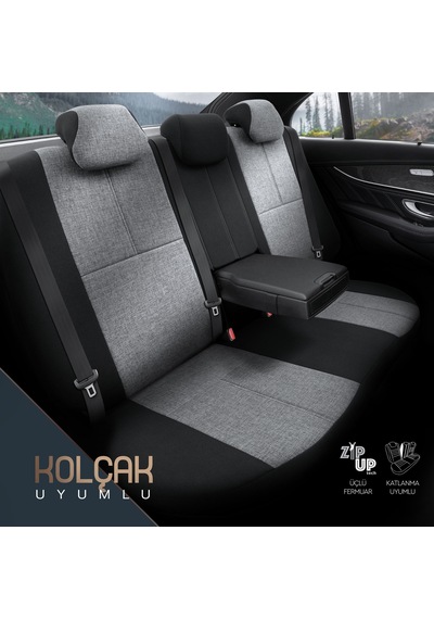 Otom Voyager Design Boyun ve Bel Destekli Ultra Konforlu Universal Koltuk Kılıfı Tam Set