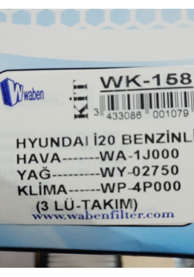 Hyundai I20 Benzinli Filtre Seti(3Lü)