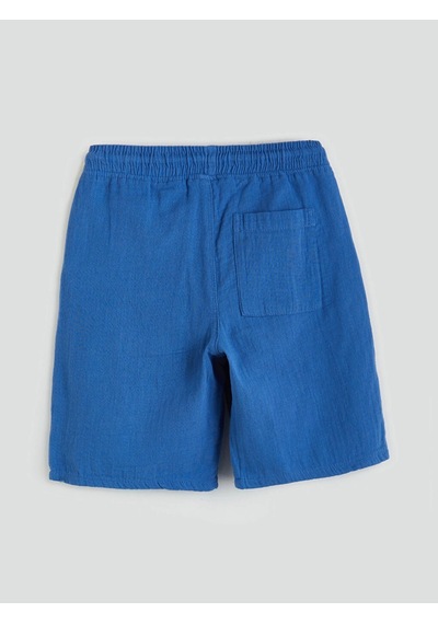 Lc Waikiki Lcw Kids Mavi Beli Lastikli Erkek Çocuk Şort Mıd Blue