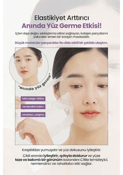 Maxclinic Soyulan Cam Cilt Maske Kolajen ve Botalinium Maxclinic BTX Botoks Mask