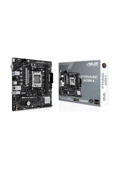 Asus Amd A620m-k Ddr5 6400 Oc Vga Hdmı M.2 Pcıe 16x V4.0 Am5 Usb 3.2 Aura Rgb 7000-8000-9000 Ser