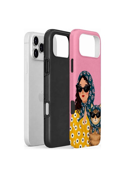 Velvoria Valestra Bohem Kedili Apple Apple iPhone Uyumlu 18 Pro Max Darbe Korumalı Kılıf Valestra Select - Bohem Kedili
