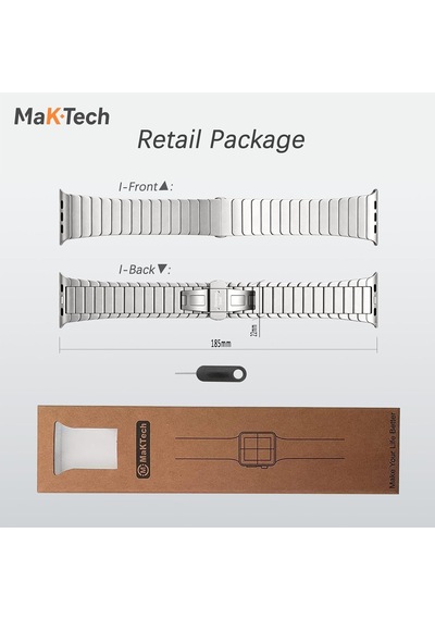 Paslanmaz Çelik Metal Bağlantılı Bileklik Apple Watch Serisi 11/10/9/8/7,ultra 3/2/1,se 3/2/1 2025 İle Uyumlu Çok Renkli Paslanmaz Çelik Metal Bağlantılı Bileklik Apple Watch Serisi 11/10/9/8/7,ultra 3/2/1,se 3/2/1 2025 İle Uyumlu Çok Renkli