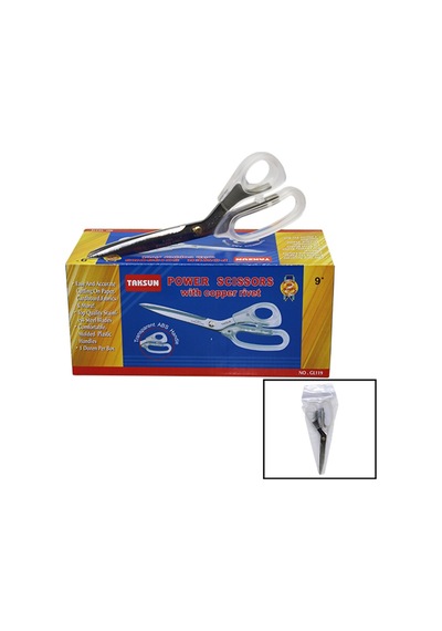 Taksun Gl-119 Terzi Makası Şeffaf Saplı 9" - 12'li Paket