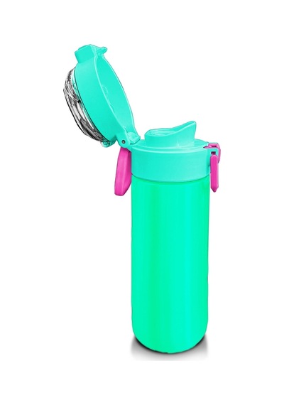 Coral High Kids Pembe Su Yeşili Pipetli Ve Direkt İçim Çelik Termos 500 Ml 31825 Su Yeşili